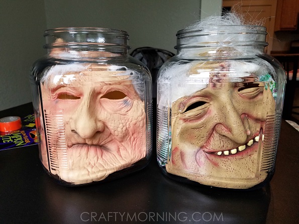 Head In A Jar Halloween Decorations