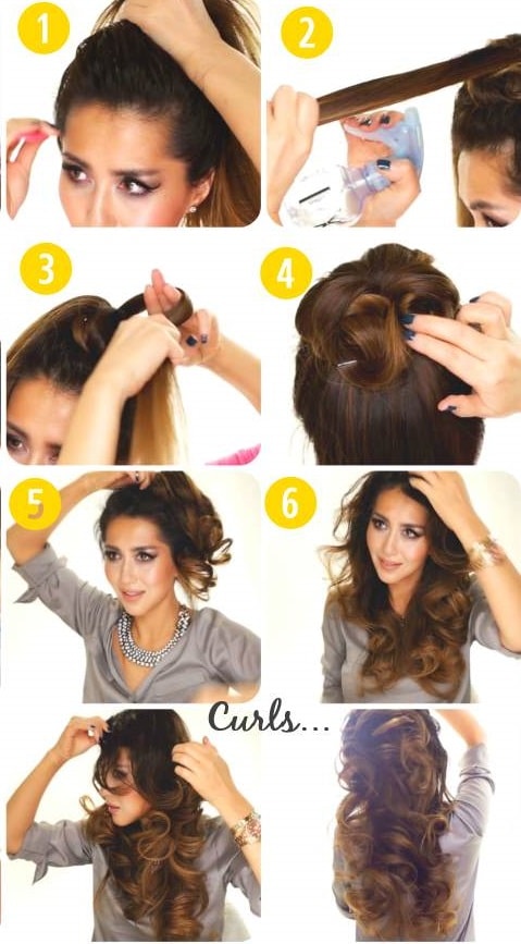 No Heat Curls Bun