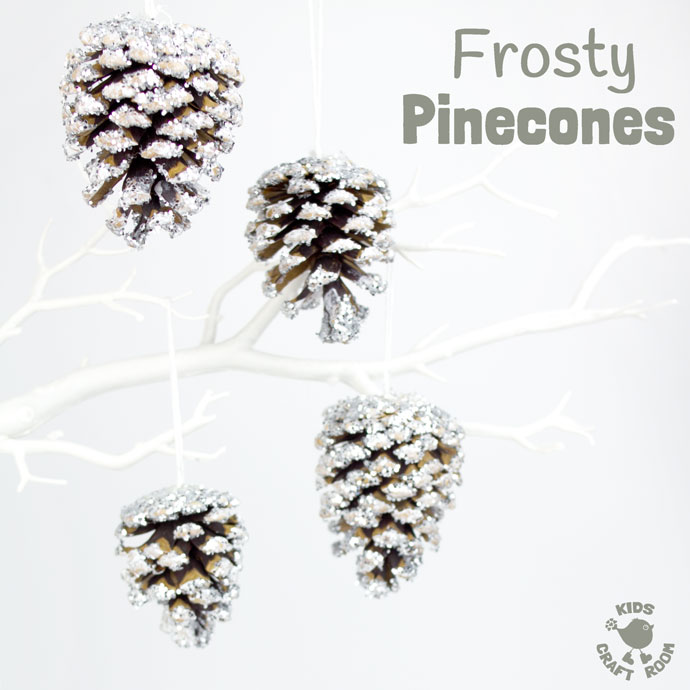 Frosty Pinecones Christmas Ornaments