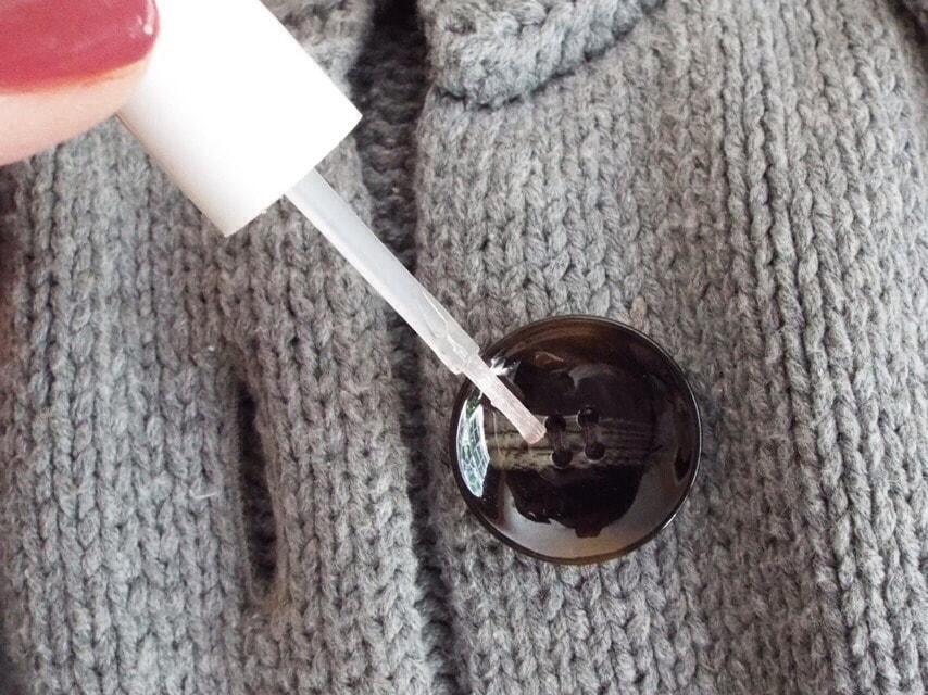 Fix Loose Buttons with Nail Polish