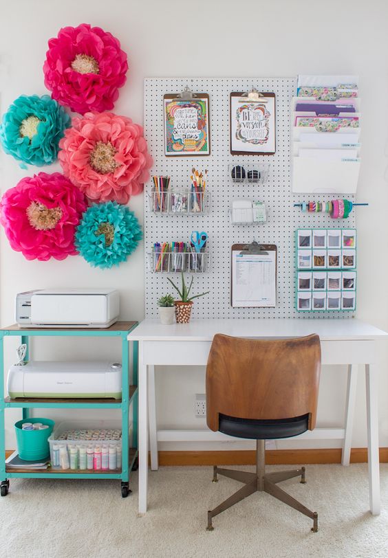 Pegboard Desk Organization Ideas