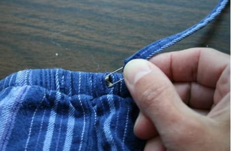 Reinsert a Drawstring with a Safety Pin