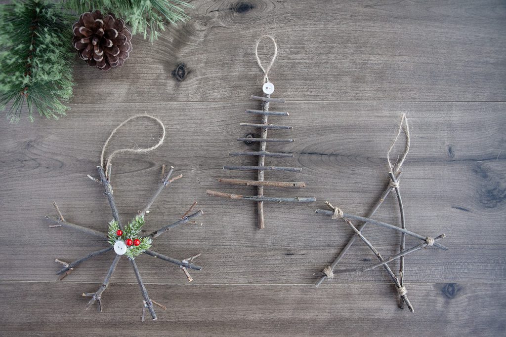 Rustic Twig Christmas Ornaments