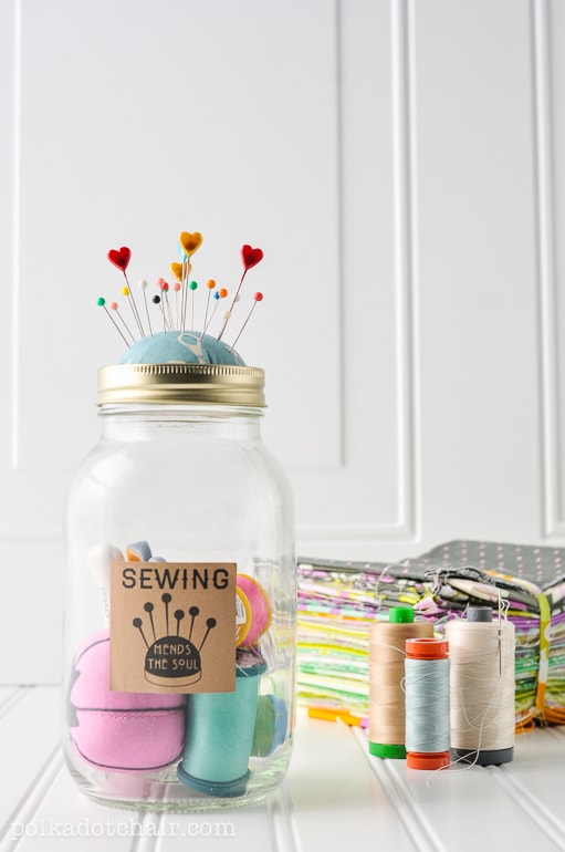 Beginners Sewing Kit In A Jar