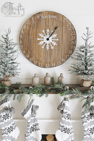 DIY Wood Clock Christmas Advent Calendar