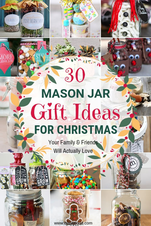 Mason jar gifts for Christmas