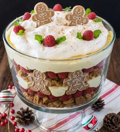 No Bake Eggnog Cheesecake Trifle