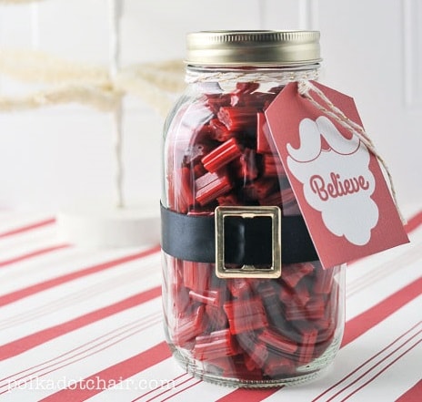 Santa Mason Jar Gift