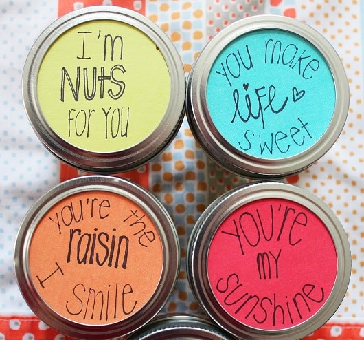 Snack Jars With a Note