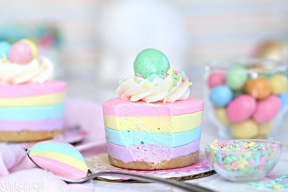 Easy Easter Desserts Recipes: Easter No-Bake Mini Cheesecakes