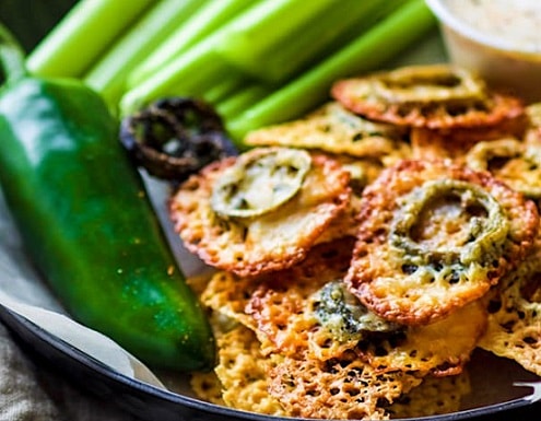 Low Carb Keto Snacks On The Go: Easy Baked Jalapeno Cheese Crisps