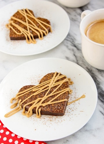 Fudgy Brownie Hearts with Espresso Glaze