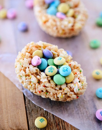 Easy Easter Desserts Recipes: Lemon Chocolate Rice Krispies Treats For Easter