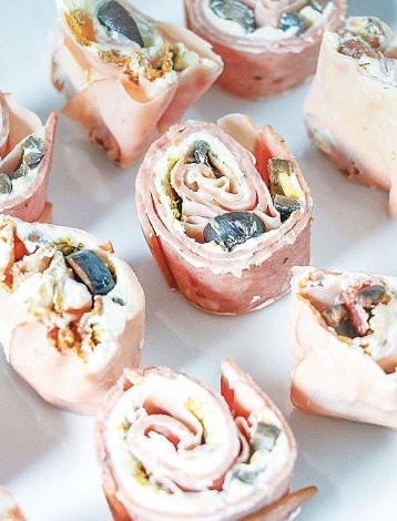 Low Carb Keto Snacks On The Go: Low Carb Pinwheels With Bacon And Cream Cheese