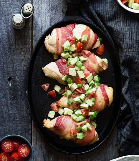 Paleo Recipes For Beginners: Oven Baked Bacon Wrapped Chicken Breast
