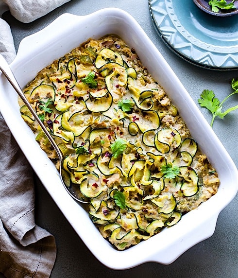 Paleo Recipes For Beginners: Paleo Tuna Green Chile Zoodle Casserole