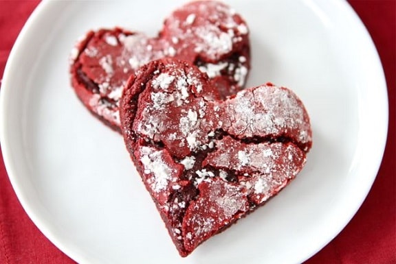 Red Velvet Crinkle Cookies