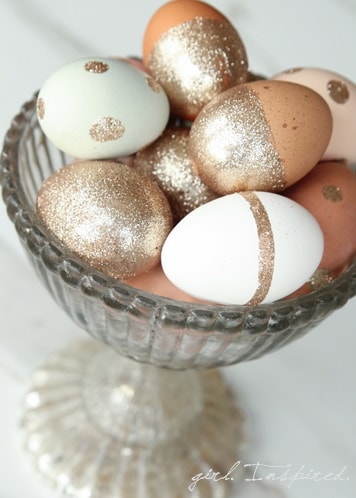 DIY Easter Egg Decorating Ideas: Glitter Easter Eggs