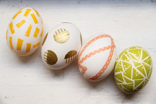 DIY Easter Egg Decorating Ideas: Washi Tape Easter Eggs