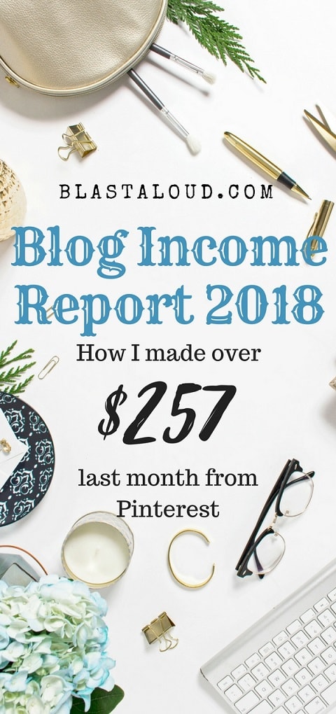 Image with a text overlay saying Blog Income Report 2018
