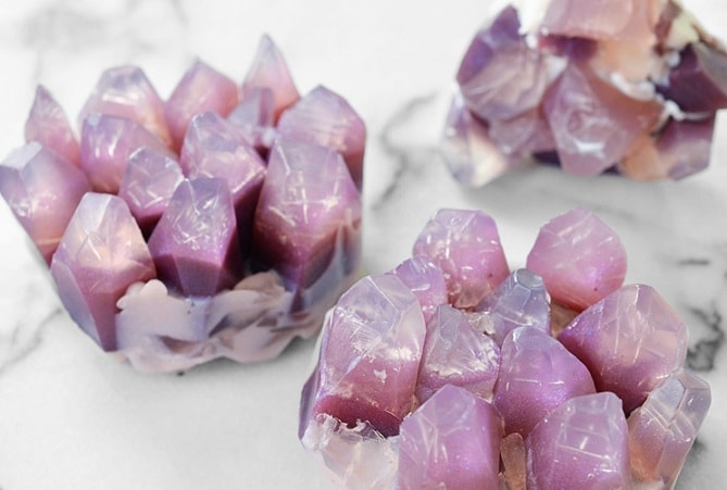 Homemade Soap Recipes: DIY Amethyst Soap Gems