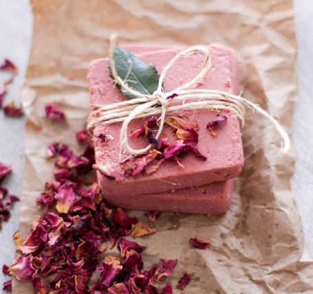 Homemade Soap Recipes: Rosewater Pink Clay Soap Bars