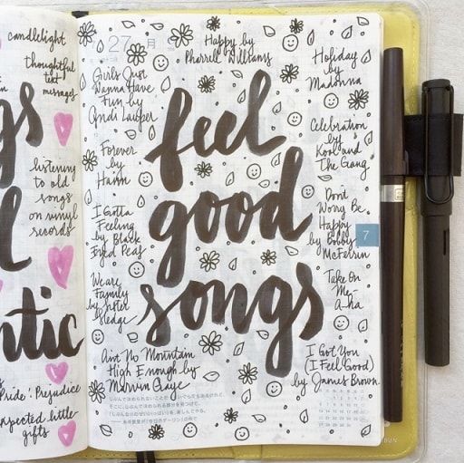 Bullet Journal Ideas: Song Tracker