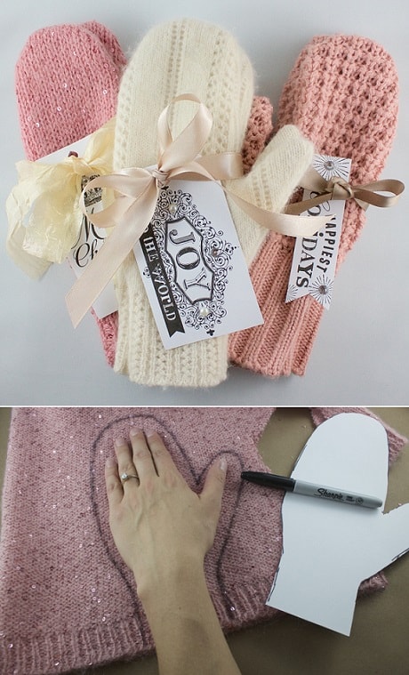 DIY Gifts: DIY Sweater Mittens 1