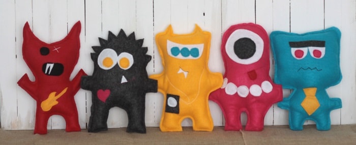 Beginner Sewing Projects: Mix-n-Match Felt Monsters