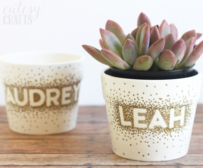 DIY Gifts: Sharpie Dot DIY Flower Pots