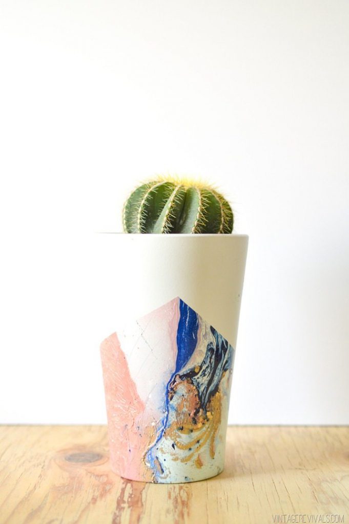 DIY Gifts: Spray Paint Marble Planters