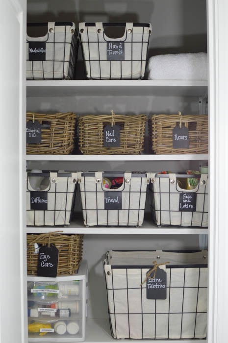 Linen Closet Organization Ideas: Add labels