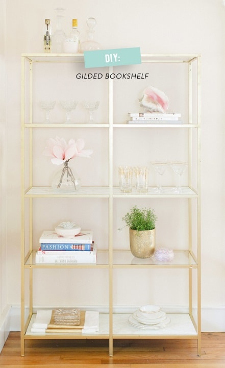 DIY IKEA Hacks: DIY Golden Shelves