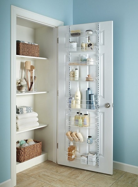 Linen Closet Organization Ideas: Door Rack