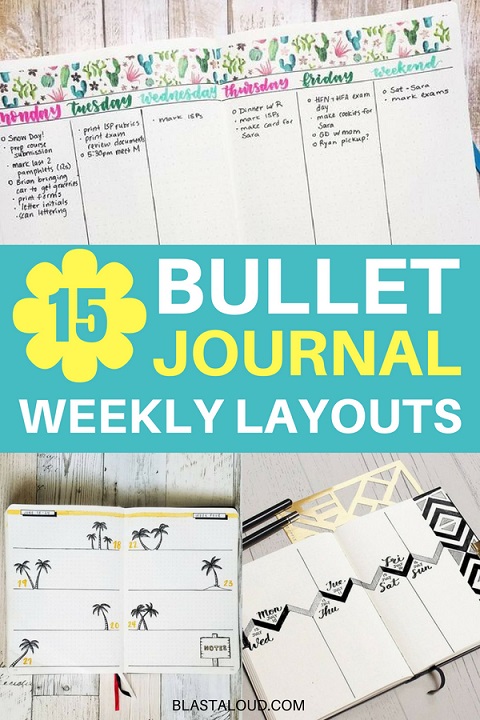 Bullet Journal Weekly Layouts