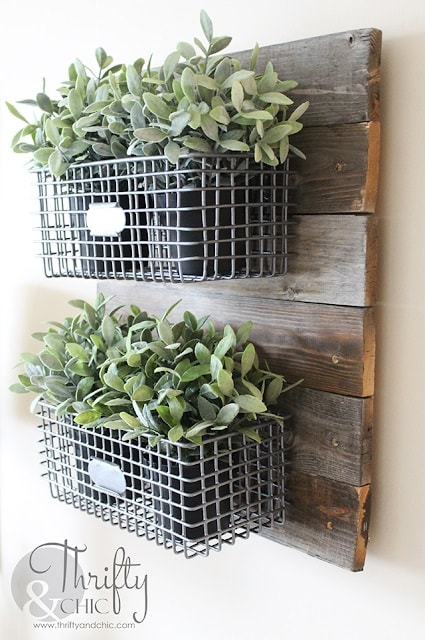 Easy DIY Farmhouse Decor: Hanging Wire Baskets