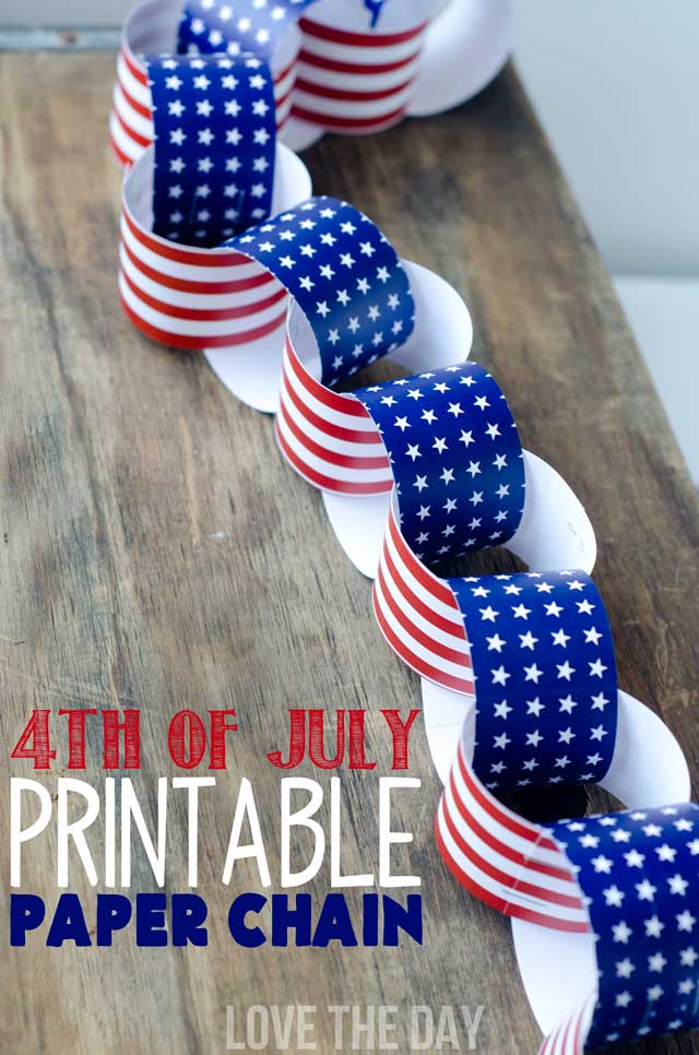 4th Of July Decorations: Patriotic Paper Chain