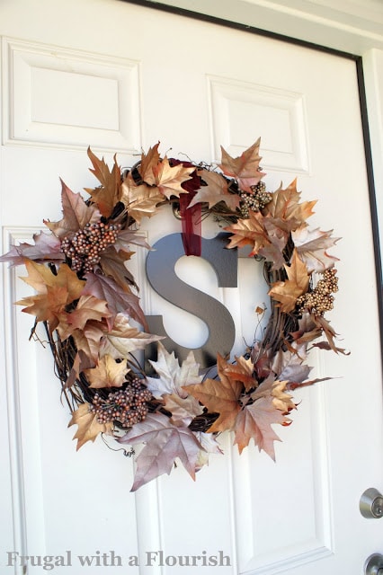 DIY Fall Wreath With Bling