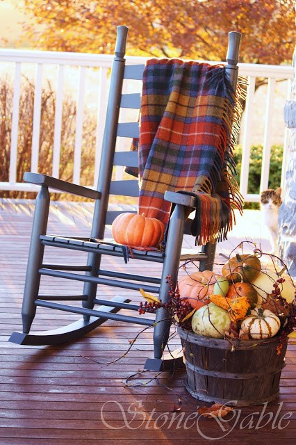 DIY Fall Porch Decorating Ideas: Add a Rocking Chair