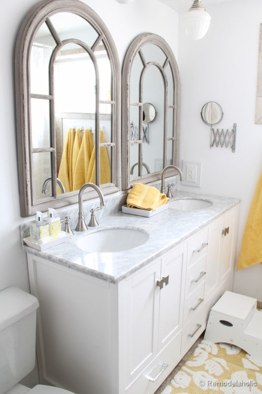 Bathroom remodel ideas: Single Sink To Double Sink after