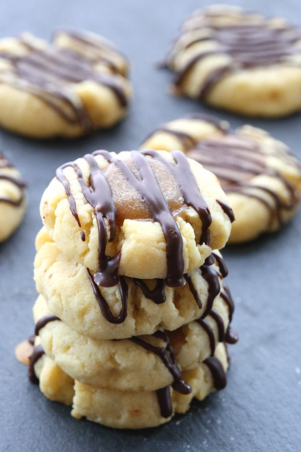 Keto Cookie Recipes: Twix Thumbprint Cookies