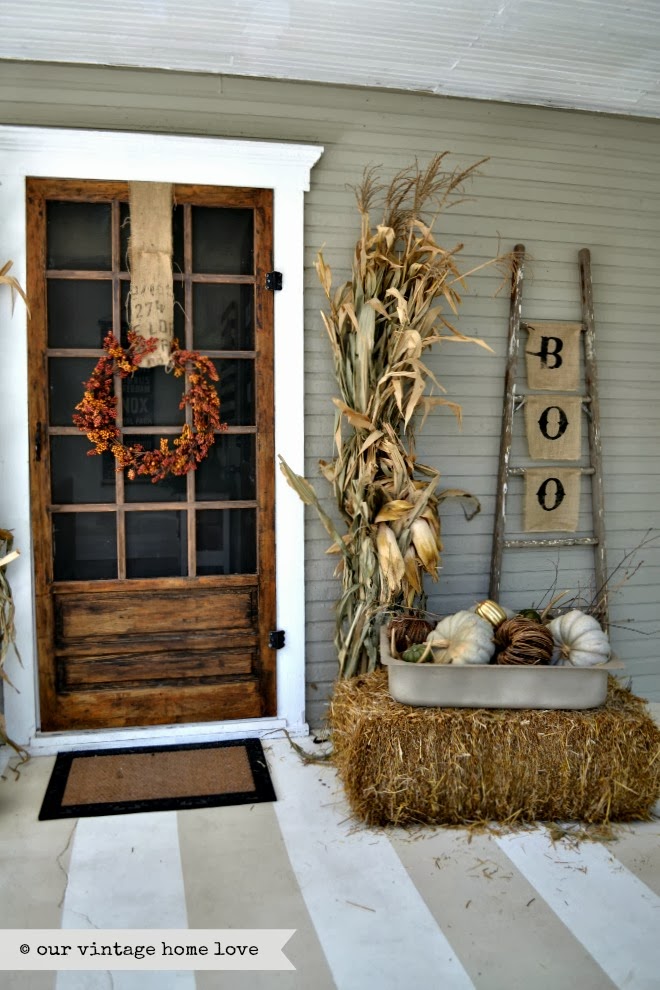 DIY Fall Porch Decorating Ideas: Vintage Fall Porch