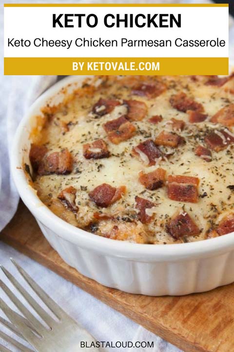 Keto Chicken Dinner Recipes: Keto Cheesy Chicken Parmesan Casserole