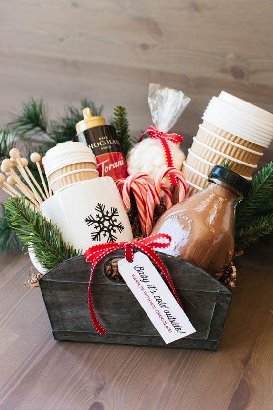 hot cocoa bombs gift basket