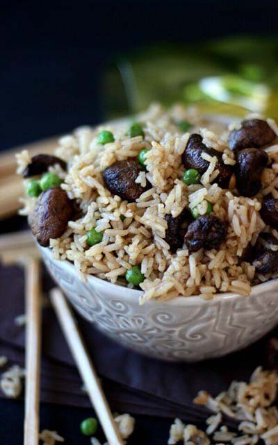 Healthy Air Fryer Recipes: Air Fryer Sticky Mushroom Rice