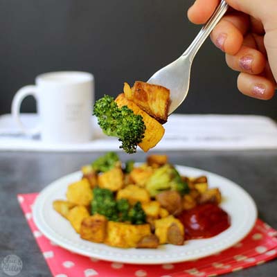 Healthy Air Fryer Recipes: Air Fryer Tofu Scramble