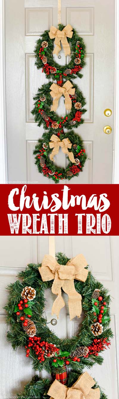 DIY Christmas Wreaths: Christmas Wreath Trio