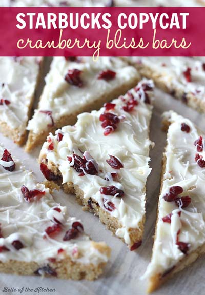 Cranberry Dessert Recipes: Cranberry Bliss Bars