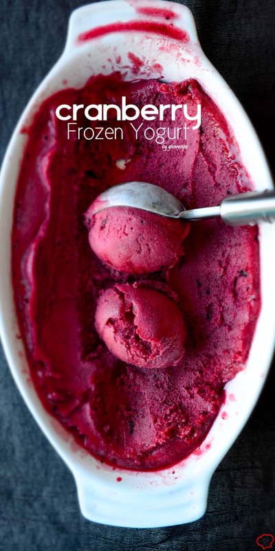 Cranberry Dessert Recipes: Cranberry Frozen Yogurt