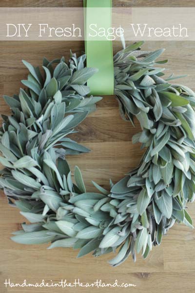 DIY Christmas Wreaths: DIY Fresh Sage Wreath